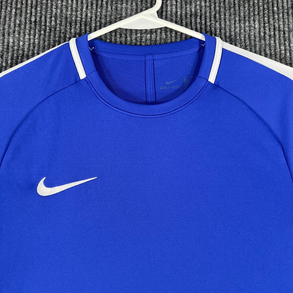 Nike Mens Shirt Medium Blue Short Sleeve Dri-Fit Activewear Lightweight Gym Lift